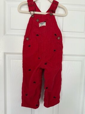 OshKosh B'gosh Red dog Corduroy Toddler Overalls-18m
